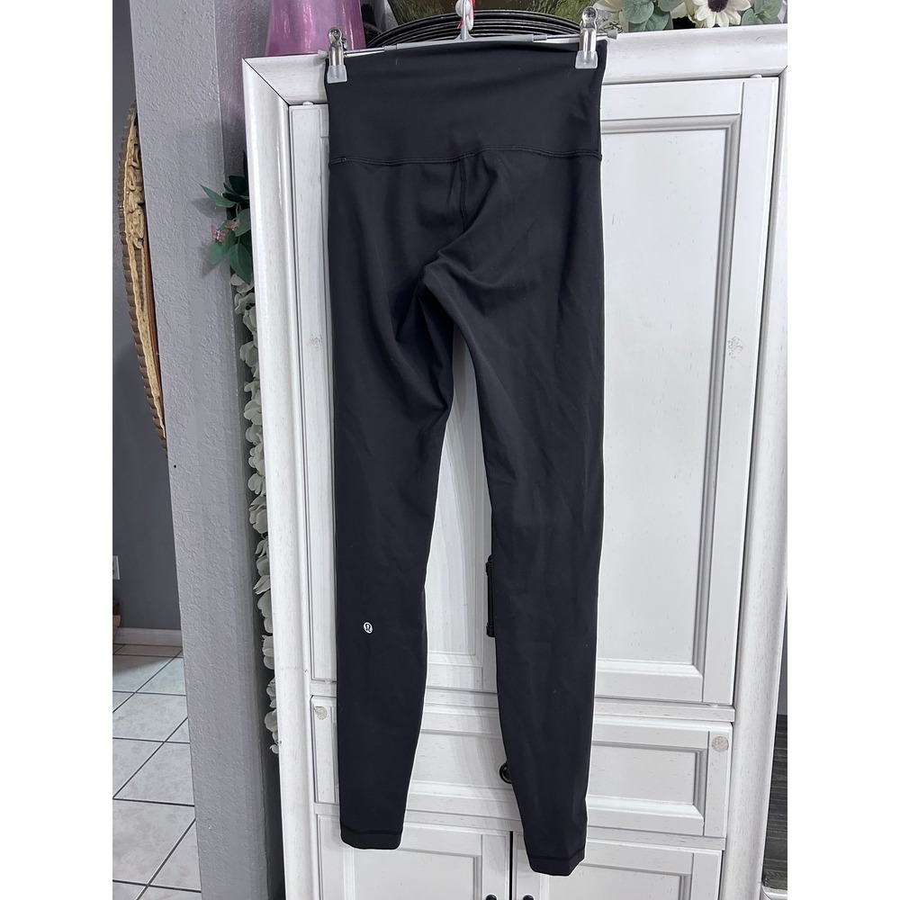 Lululemon Black High Rise Full Length Yoga Leggings Size 4 Workout Active - Picture 4 of 9
